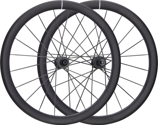 Mavic Cosmic Ultimate 45 Disc Center Lock 23 mm 28" Carbon Laufradsatz - schwarz/Shimano Road/100 mm/142 mm/28"