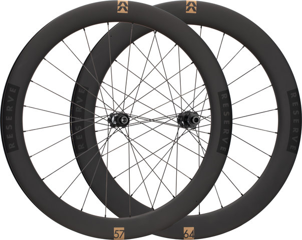 Reserve 57|64 Turbulent Aero|DT 350 Carbon Disc Center-Lock 28" wheelset - black | Non Boost | 142 mm | Non Boost | 28" | SRAM XDR | 100 mm