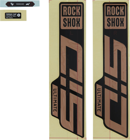 RockShox Sticker Set for SID Ultimate - 2021 Model - gloss black-matte copper foil