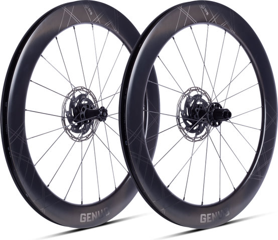 ERE Research Genus II AE65 Carbon Disc Center Lock 28" Laufradsatz - black-black/Non Boost/Shimano Road/28"/Non Boost