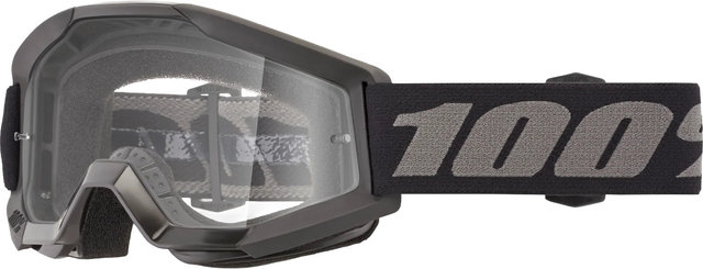 100% Máscara Strata Mini Goggle Clear Lens - black | clear