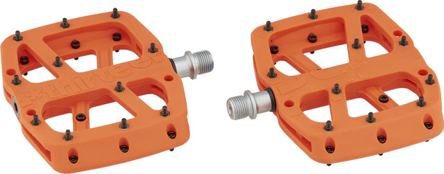 e*thirteen Base Flat Platform Pedals - naranja