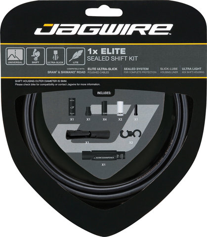 Jagwire 1X Elite Sealed Shifter Cable Set - stealth black