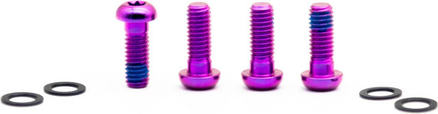 OAK Components Juego de Tornillos de Titanio M6x16 para Adaptador de Frenos de disco - purple