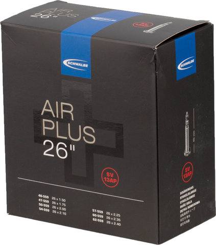 Schwalbe Schlauch 13 Air Plus für 26" - schwarz/40-559 bis 62-559/SV/26 x 1,5-2,4 SV 40 mm/40 mm