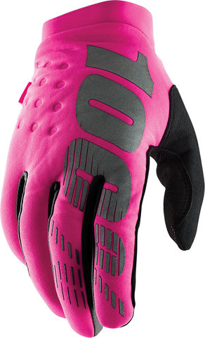 100% Gants à Doigts Longs Brisker pour Dames - neon pink-black/S