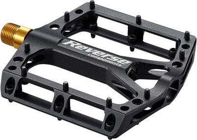 REVERSE Components Pedales de plataforma Black One Titanium - black-black | 100 mm | 100 mm