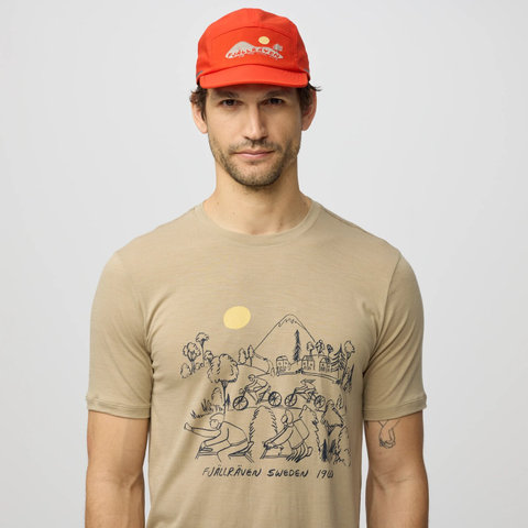 Fjällräven T-shirt Hoja Lugnt Wool - fossil | L