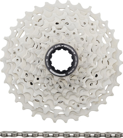 Shimano Ultegra Di2 R8150 Powermeter Gruppe 2x12 34-50 mit Scheibenbremse - anthrazit | Shimano Road 12-fach | 11-34 | Shimano Road | Anlöt | 172,5 mm | ohne | 34-50