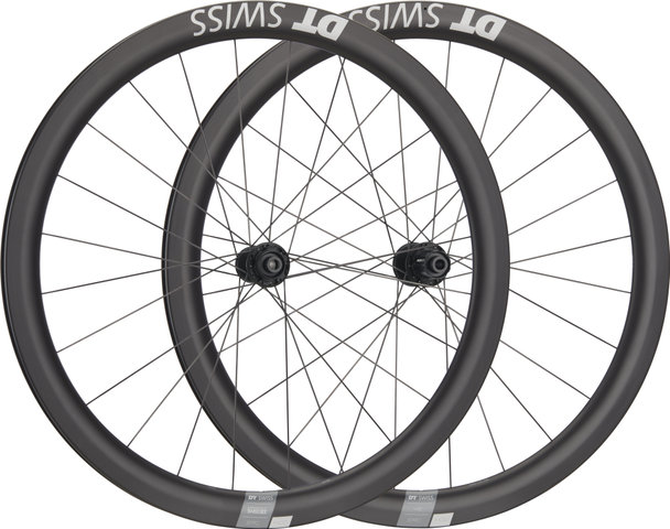 DT Swiss Set de Roues en Carbone ERC 1400 DICUT 45 Disc Center Lock 28" - noir/142 mm/100 mm/28"/Shimano Route/100 mm/Shimano Route/100 mm/142 mm