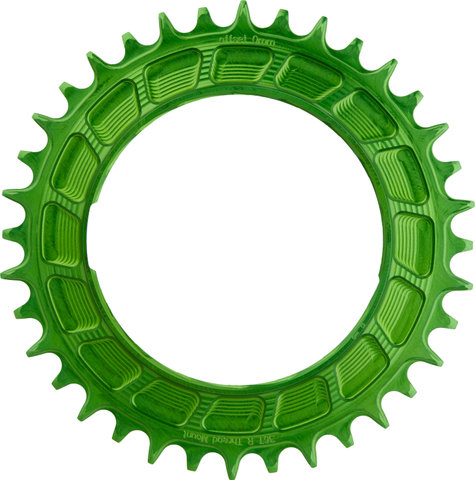 Garbaruk Thread Mount Chainring for SRAM XX/XX SL PM 0mm Round - green/36/36 