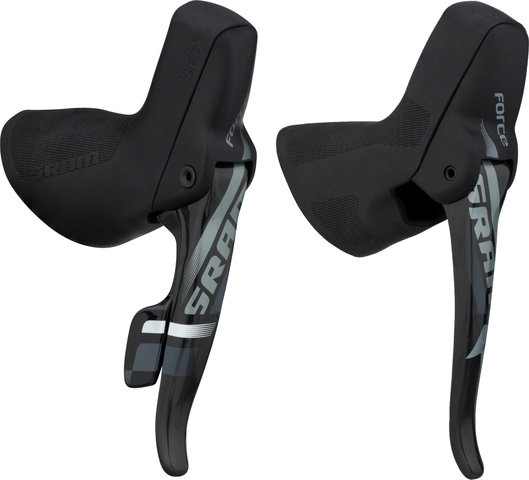 SRAM Set frenos disco hidr. Force 1 d+t c. man. cambios/frenos DoubleTap® - ice grey anodized | Set