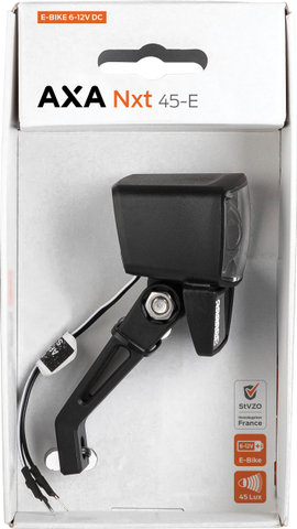 Axa NXT 45 E6-12V front light with StVZO approval - black