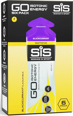SIS GO Isotonic Energy Gel, 6 Stück - schwarze johannisbeere