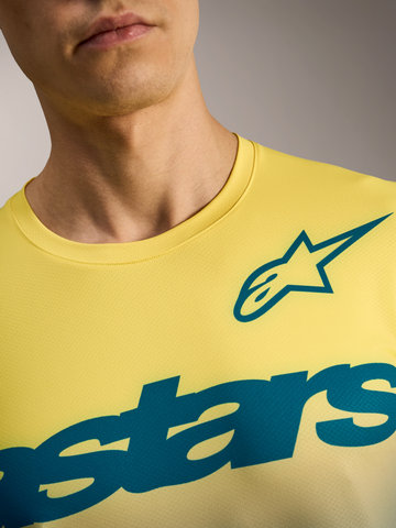 alpinestars A-Dura Astars 2.0 S/S Jersey - blue green-yellow fluro | S