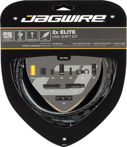 Jagwire Set de Câble de Vitesse 2X Elite Link - black