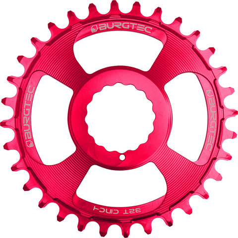 Burgtec 3 mm Offset Thick Thin Kettenblatt für Cinch/TRP - toxic barbie pink/32/32 Z