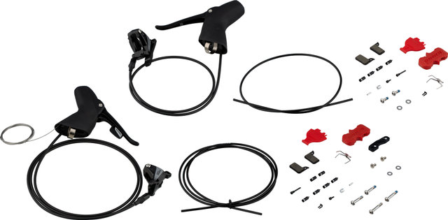 SRAM Set Freins à Disque hydrauliques av+arr Rival 1 FM Leviers DoubleTap® - black/Ensemble/gauche/droite (spécifique)