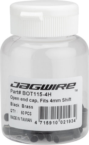 Jagwire Brass End Caps for Shift Cable Housing - 50 pieces - black