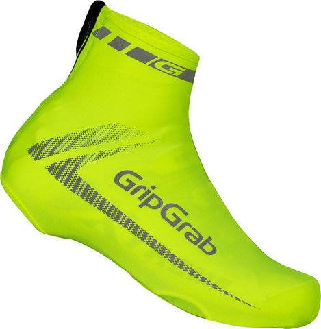 GripGrab RaceAero Hi-Vis Lightweight Lycra Shoe Covers - yellow hi-vis/one size