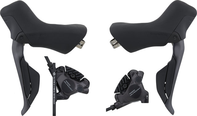 Shimano Ultegra Di2 R8150 Powermeter Gruppe 2x12 34-50 mit Scheibenbremse - anthrazit | Shimano Road 12-fach | 11-34 | Shimano Road | Anlöt | 172,5 mm | ohne | 34-50