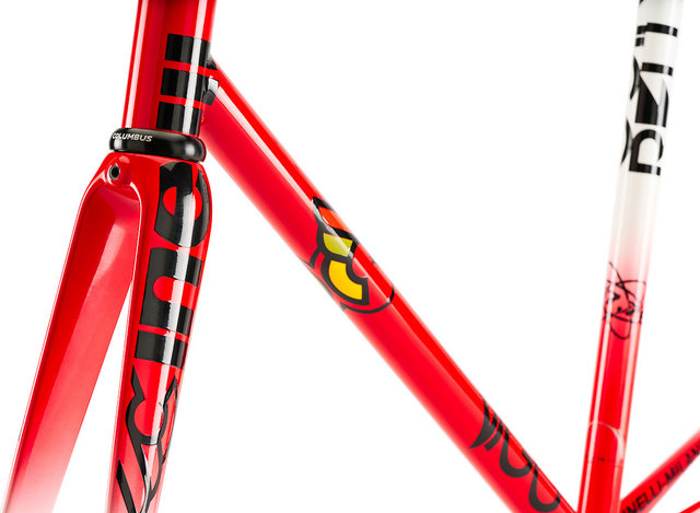 Cinelli - 80s team red-white/5 mm/1 1/8" - 1,5" tapered/M