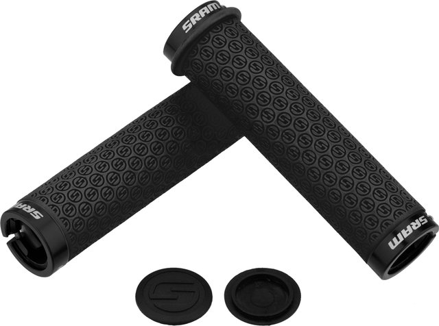 Sram Locking Manopole Per Mountain Bike – 135 Mm, Bianche, Con Doppie Pinze E Tappi