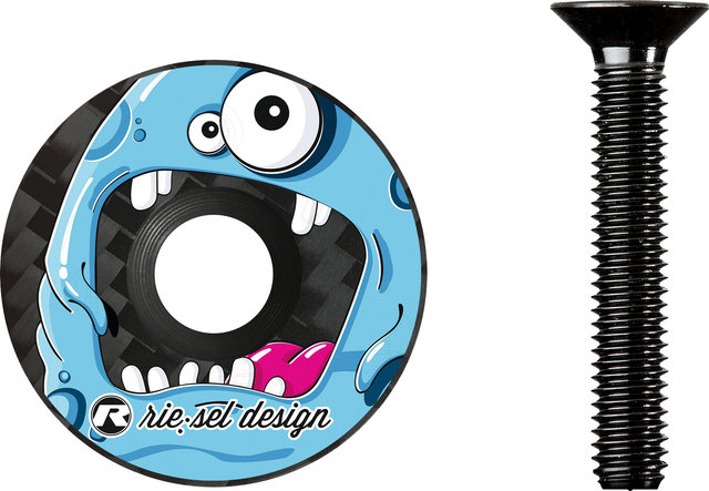 rie:sel design Capuchon de Direction stem:cap 1 1/8" - monster blue