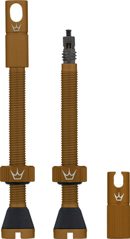 Peaty's Chris King Edition MK2 Tubeless Ventil 2er-Set - bourbon/SV 60 mm