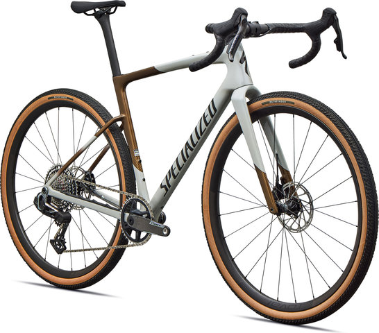 Specialized Vélo de gravel Crux 5 Expert AXS Carbon 28" - burnt gold-dolomite metallic-obsidian metallic | XXL | 28" | 51 mm | 172,5 mm