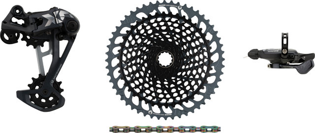 SRAM Kit de Mise à Niveau X01 Eagle 1x12 vitesses VAE avec Cassette - black - XX1 rainbow/SRAM XD/14 dents/SRAM XD/aucun/10-52/aucun/sans