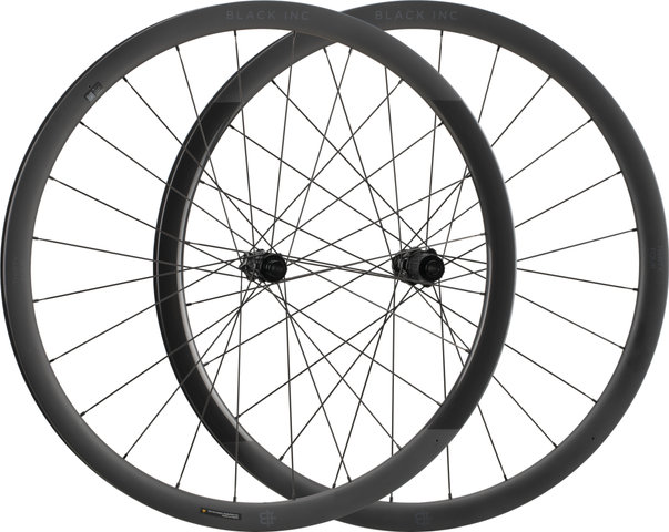 Black Inc Set de Roues en Carbone Thirty Four Disc Center Lock 28" - black/Non Boost/Non Boost/142 mm/100 mm/28"/Shimano Route/100 mm/Shimano Route/100 mm/142 mm