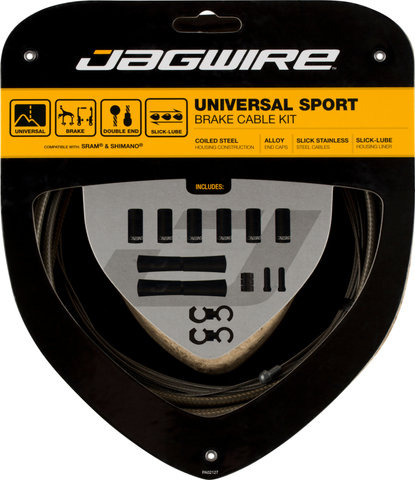 Jagwire Set de Câbles de Frein Universal Sport - carbon silver/universal