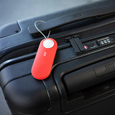 Knog Étiquette intelligente pour bagage Scout Travel Alarm+Finder - rot silber