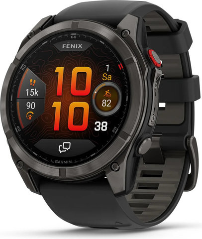 Garmin Fenix 8 Pro – 51 mm AMOLED Sapphire Titanium GPS multisport smartwatch - black-carbon gray