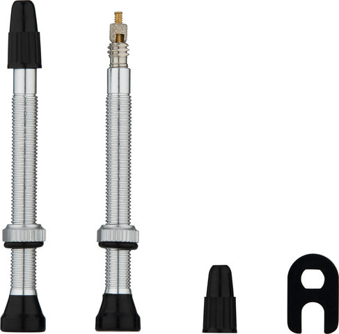 tune Válvula tubeless en set de 2 - plata/SV 60 mm