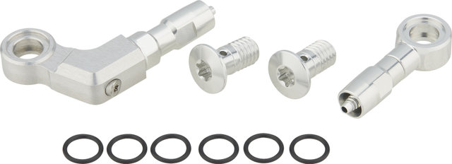 Trickstuff Beta Kevlar Hose Connection Set Angle/Banjo 5 mm - silver