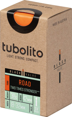 tubolito Tubo-Road-700C Schlauch 28" Modell 2025 - black/18/32-622 SV 42 mm/SV/18-622 bis 32-622/42 mm