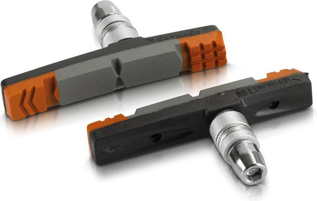 XLC BS-V09 Brake Shoes for V-Brake - 2 Pairs - black-grey-orange