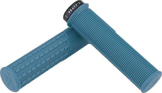 Peaty's Monarch Grips Mushroom Lock-On Handlebar Grips - turquoise/thin
