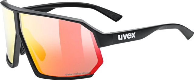 uvex sportstyle 237 CV Sportbrille - black matt/mirror red
