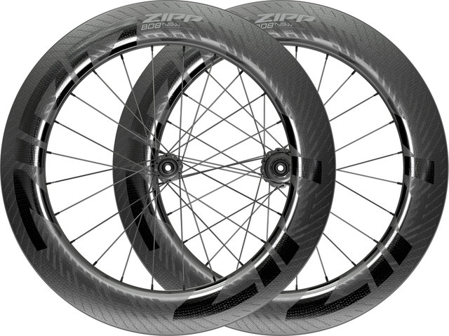 Zipp 808 NSW Carbon Tubeless Disc Center Lock Laufradsatz - matte black gloss black | 142 mm | 100 mm | 28" | SRAM XDR | 100 mm | SRAM XDR | 100 mm | 142 mm