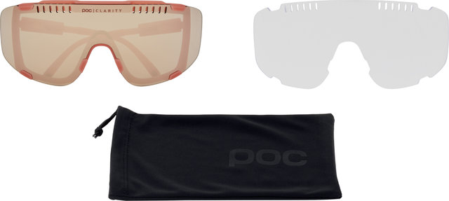 POC Gafas deportivas Devour - ammolite coral translucent/brown-silver mirror