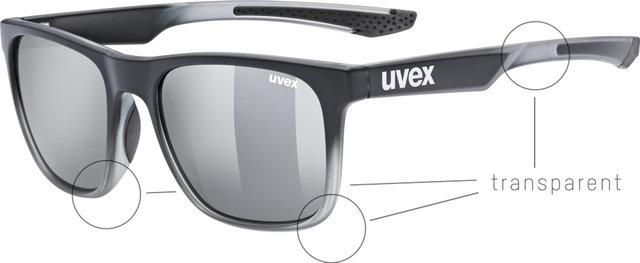 uvex Gafas deportivas LGL 42 - black transparent | mirror silver