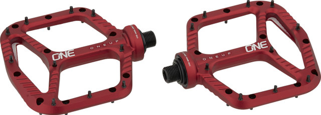 OneUp Components Aluminium Platform Pedals - red/universal