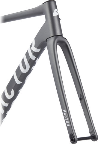 Factor Kit de Cadre en Carbone LS Disc Gravel - gunmetal/M/Axe Traversant 12 mm