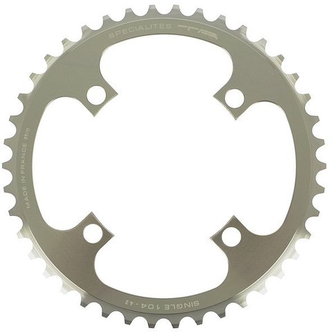 TA Single Chainring, 4-arm, 104 mm BCD - silver/42 tooth