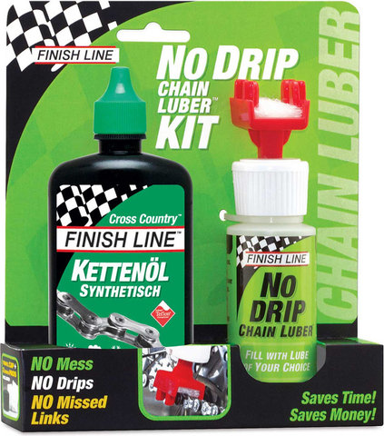 Finish Line No Drip Chain Luber Kit mit Cross Country Kettenöl - universal