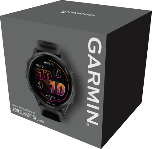 Garmin Forerunner 570 47 mm Smartwatch - schwarz-schiefergrau