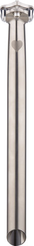 Blackheart Tige de selle en titane - titanium brushed/350 mm/10 mm/31,6 mm